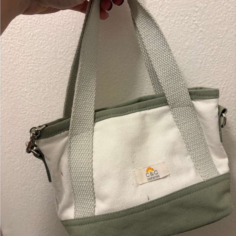 C&C California Olive and White Mini Bag